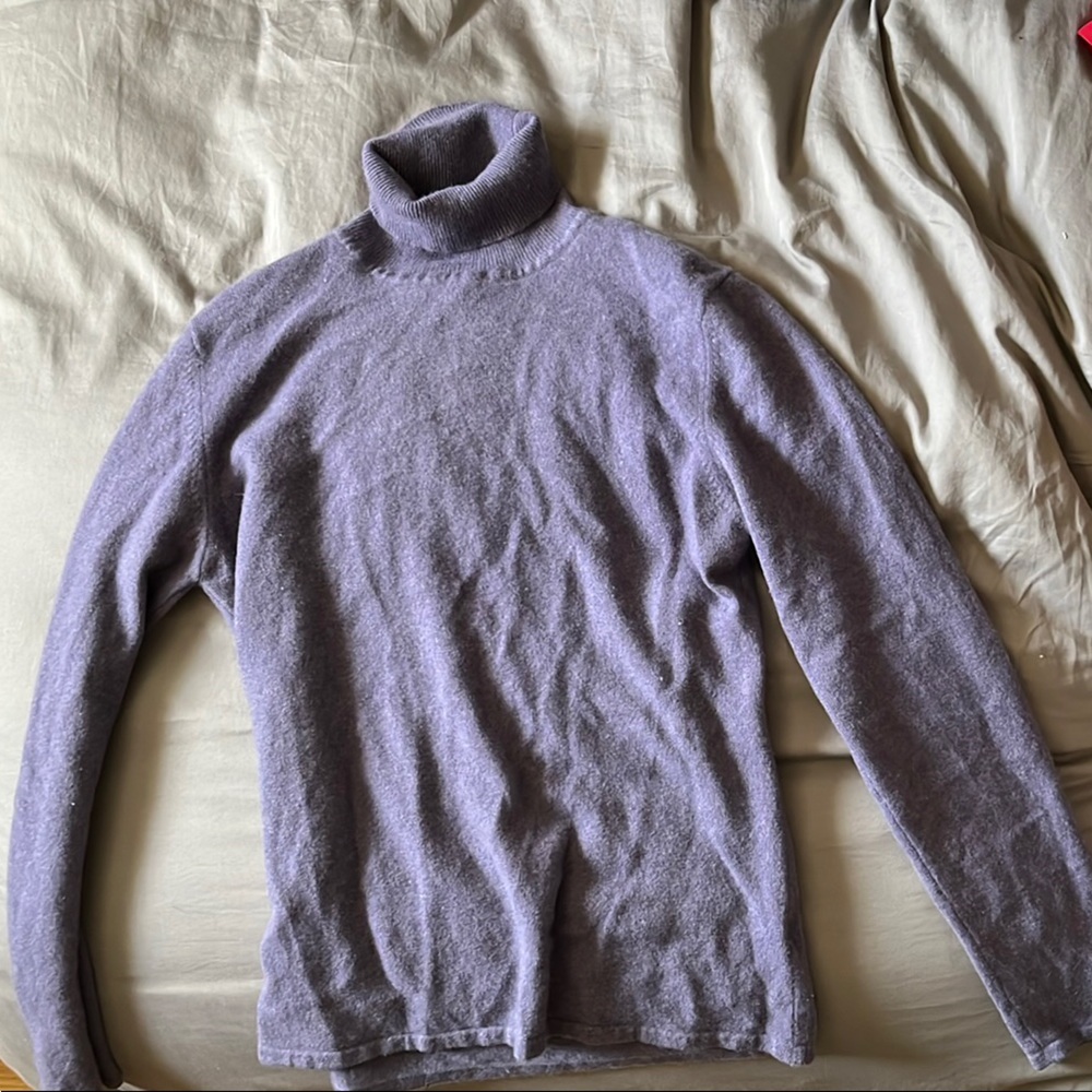 Rina Rossi Lavender Cashmere Turtleneck Sweater